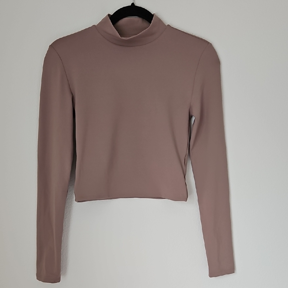 Babaton Mauve Long Sleeve Mock Neck